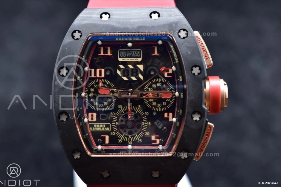 Rubber V Red Edition Lotus ModernLook 1:1 1020 Strap Dial A7750 KVF on Chrono Crystal Best RM011 NTPT 0324